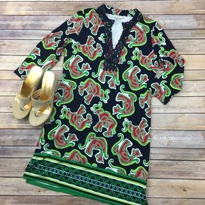 Crown & Ivy electric elephant print dress
